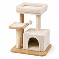Tiragraffi in MDF e Sisal Beige con Giocattolo
