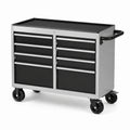 Carrello portautensili in metallo nero con 8 cassetti e ruote
