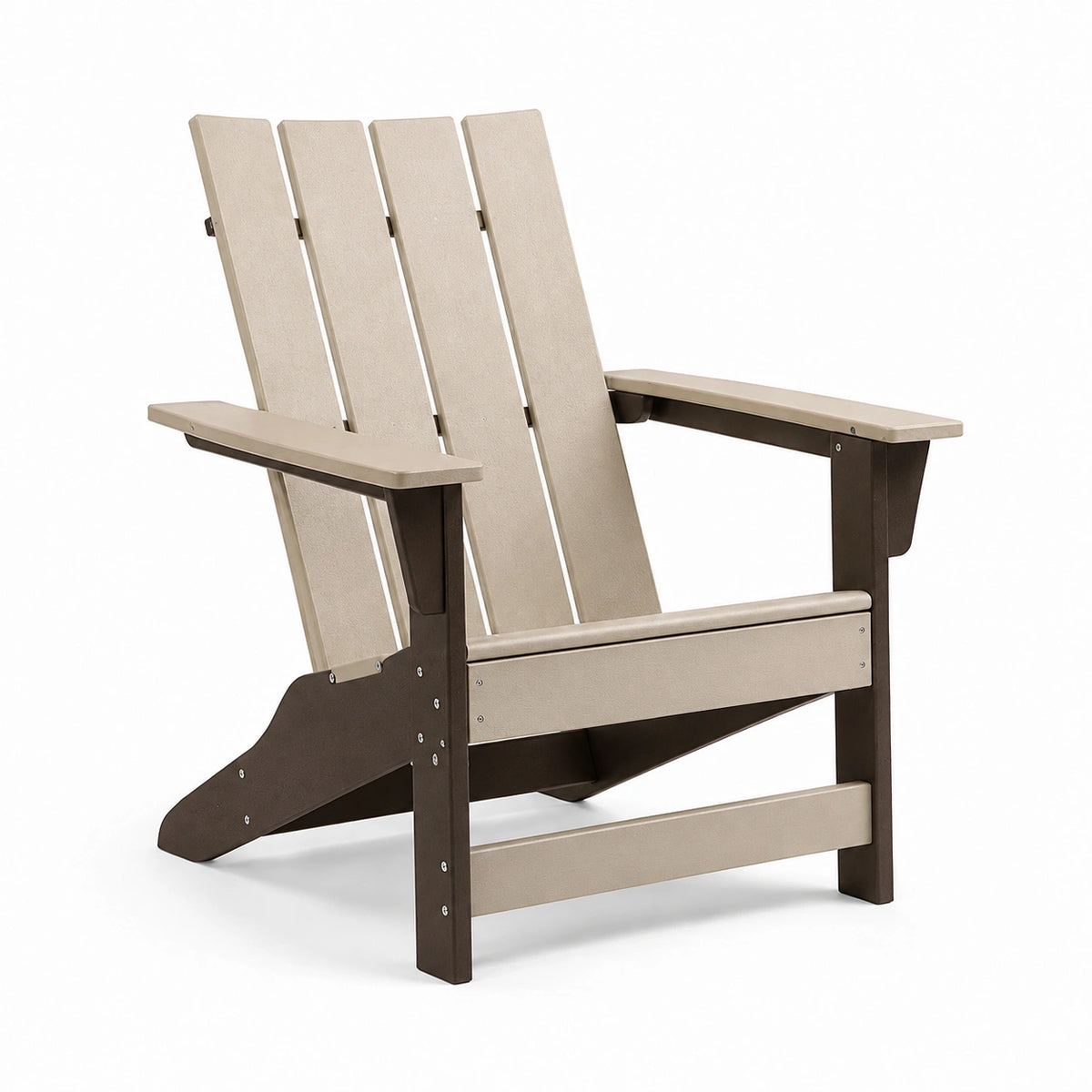 Sedia Adirondack in legno composito beige/marrone 75x90x95 cm