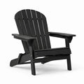 Sedia Adirondack in Plastica Nera per Esterni 90x75x90 cm