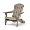 Sedia Adirondack in Plastica Marrone per Esterni 88x78x90 cm