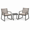 Set da giardino in metallo con due poltrone e tavolino